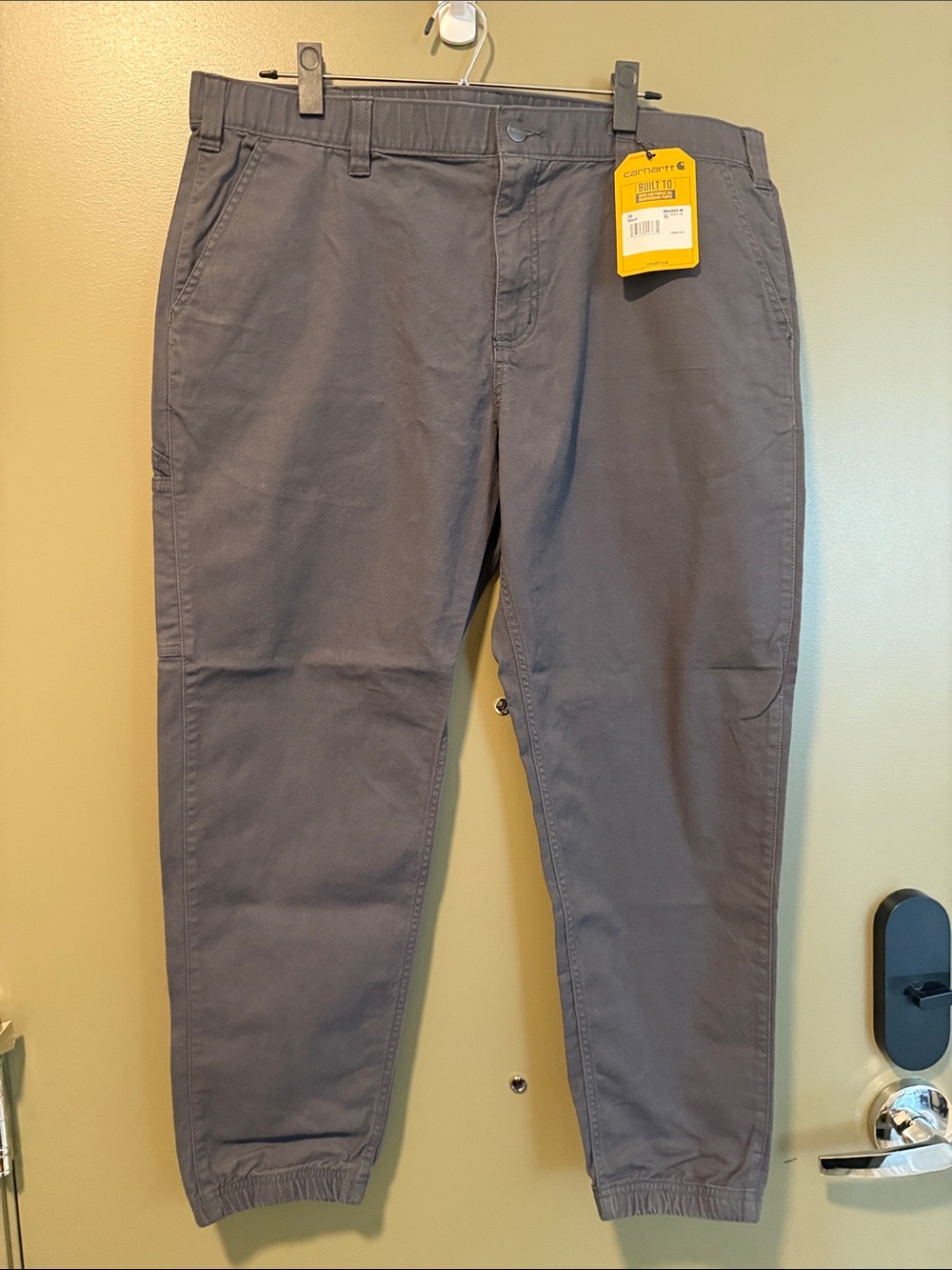 Carhartt Men's Gray Elastic Cuff Jogger Pants